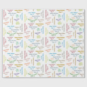 17威厳がある誕生日ギフト包装紙 ラッピングペーパー (フラット)