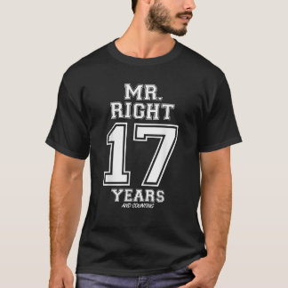 17年の右派夫婦おもしろい記念日 Tシャツ