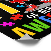 17年の自閉症素晴らしの誕生日 ポスター (角)