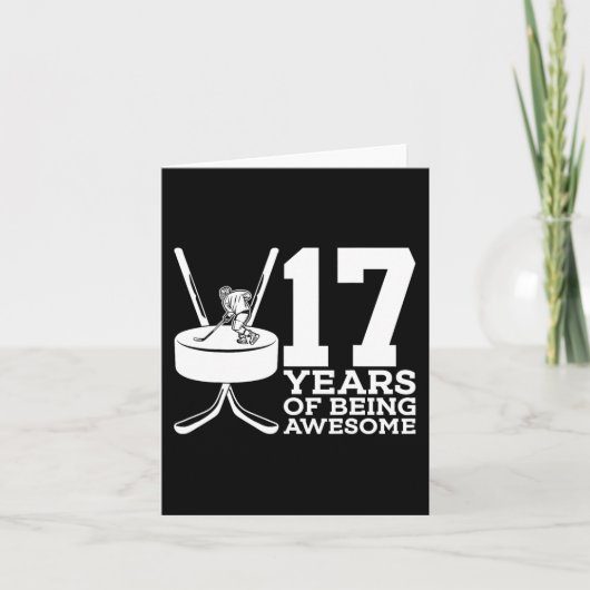 17年アイスホッケー素晴らし17誕生日 カード (正面)