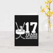 17年アイスホッケー素晴らし17誕生日 カード (黄色い花)
