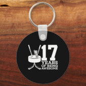 17年アイスホッケー素晴らし17誕生日 キーホルダー (正面)