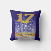 17年名前をカスタムする12ステップ記念日ビッグナンバー クッション (正面)