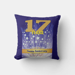 17年名前をカスタムする12ステップ記念日ビッグナンバー クッション