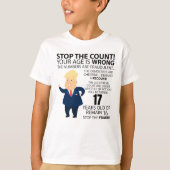 17年目おもしろいの誕生日が現在ハッピー誕生年 Tシャツ (正面)