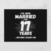 17年目の結婚って楽しいね 夫婦17周年おもしろギフト ポストカード (正面)