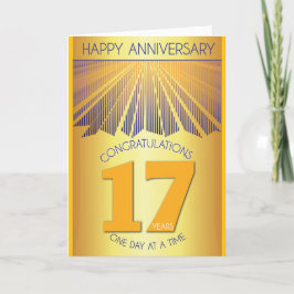 17年間の断酒生活おめでとうございます | ゴールデンレイ12ステップ カード