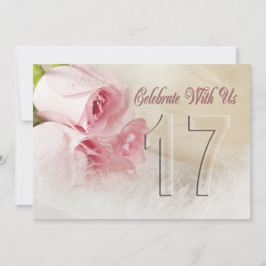 17年間の記念日パーティの招待状 招待状 (正面)