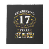 17年間最高に素敵な日々を祝って ノートパッド (正面)