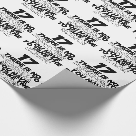 17成功するためのエレベーターはありません誕生日 ラッピングペーパー (角)