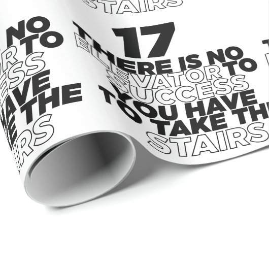 17成功するためのエレベーターはありません誕生日 ラッピングペーパー (ロールコーナー)