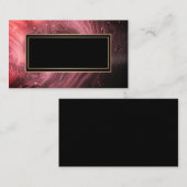 17抽象芸術ぼやけ,珊瑚，灰色，赤 名刺 (正面/裏面)