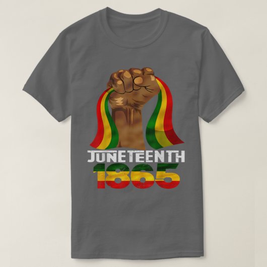 17月18日65アフリカ系アメリカ人パワー Tシャツ (デザイン正面)