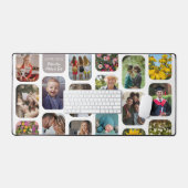 17枚の写真を追加モダンスタイリッシュエレガント家族のプレゼント デスクマット (キーボード&マウス)