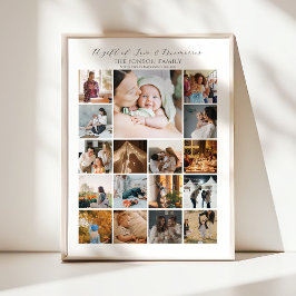 17枚の写真コラージュ ポスター