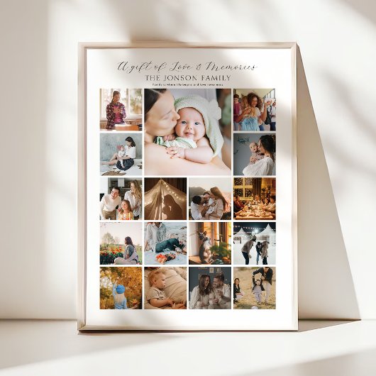 17枚の写真コラージュ ポスター