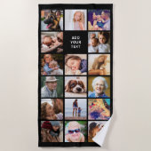 17枚パーソナライズされたのコラージュ ビーチタオル (正面)