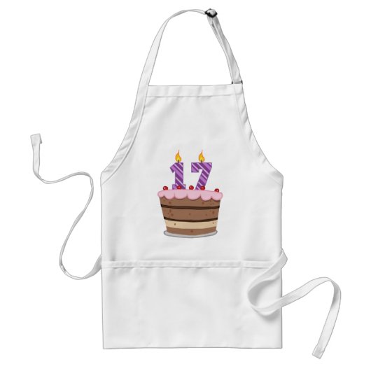 17歳のお誕生日ケーキ スタンダードエプロン (正面)