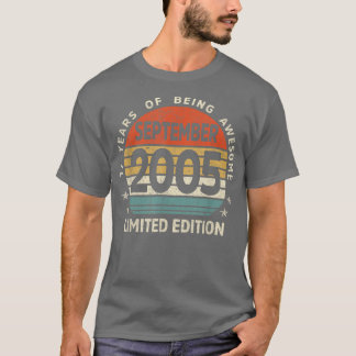 17歳の古いギフト17番目の誕生日2005年9月の制限 Tシャツ
