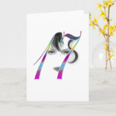 17歳の女の子美しいグリーティングカード カード (黄色い花)