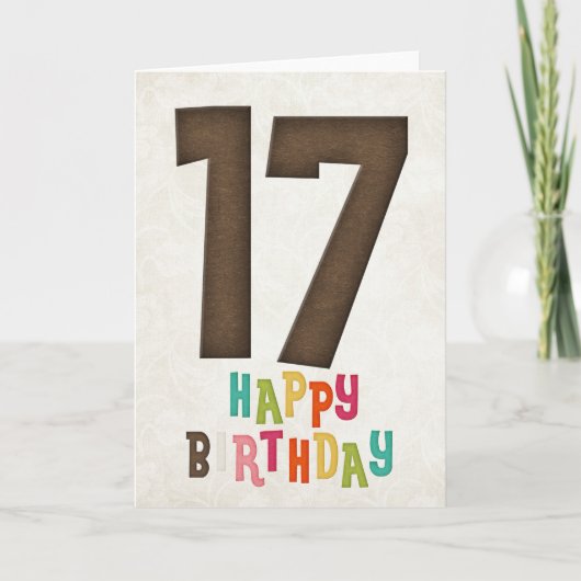 17歳の誕生日おめでとうカードデザイン カード (正面)