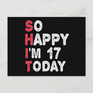 17歳の誕生日おめでとう！今日17歳になりました。面白いプレゼント ポストカード