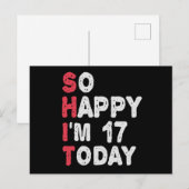 17歳の誕生日おめでとう！今日17歳になりました。面白いプレゼント ポストカード (正面/裏面)