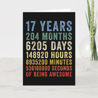 17歳の誕生日おめでとう!最高にクールな17年 カード