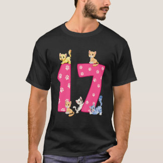 17歳の誕生日を迎えた猫 誕生日おめでとうネコ Tシャツ