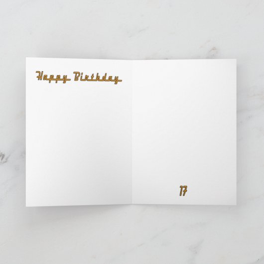 17歳の誕生日カード カード (内部)