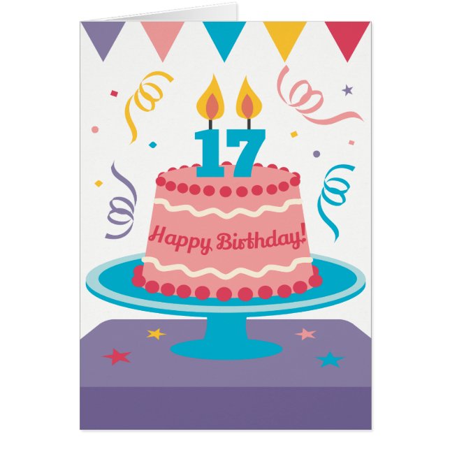 17歳の誕生日ケーキ (正面)