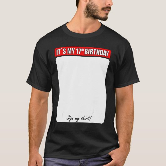 17歳の誕生日サインお願い Tシャツ (正面)