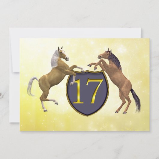 17歳の誕生日パーティー飼育馬 招待状 (正面)