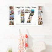 17歳の誕生日パーティー ナンバー17フォトコラージュ 横断幕 (インサイチュ)
