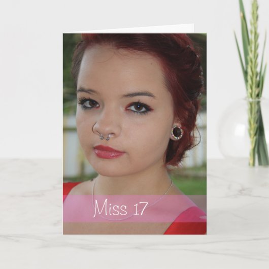 17歳の誕生日フォトグリーティングカード シーズンカード (正面)