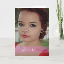 17歳の誕生日フォトグリーティングカード