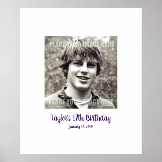 17歳の誕生日17thサインインパーティーボード17 ポスター (正面)