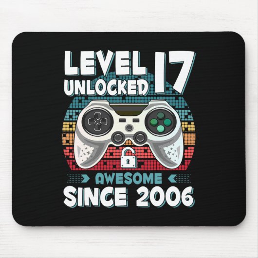 17歳の誕生日 おもしろゲーマー息子の17歳の誕生日お祝い マウスパッド (正面)