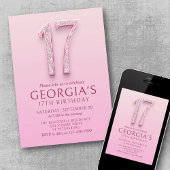 17歳の誕生日 ピンクダイヤモンド 招待状