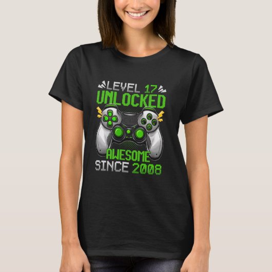 17歳の誕生日 レベル17 すごい 2008年 17歳 Vi Tシャツ (正面)