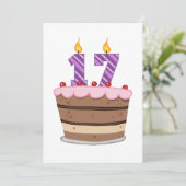 17歳オンお誕生日ケーキ カード (スタンド正面)