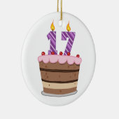 17歳オンお誕生日ケーキ セラミックオーナメント (右)