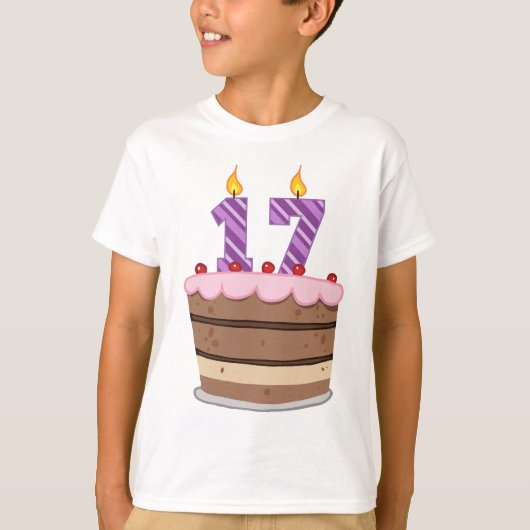 17歳オンお誕生日ケーキ Tシャツ (正面)