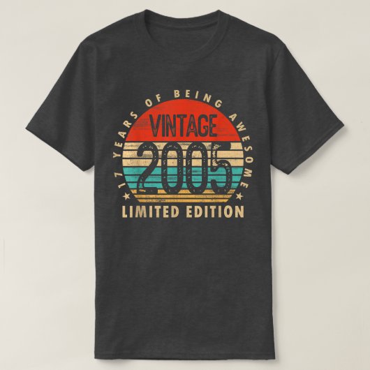 17歳ギフトヴィンテージ2005限定版17t tシャツ (デザイン正面)