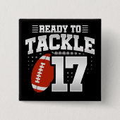 17歳タックルサッカーパーティー17誕生日 缶バッジ (正面)