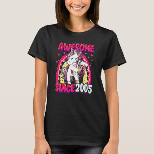17歳ユニコーン フロッシング 17歳の誕生日 女子 Tシャツ (正面)