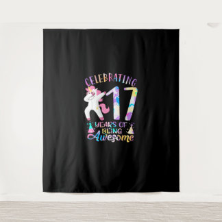 17歳祝のユニコーン素晴らし17世 タペストリー