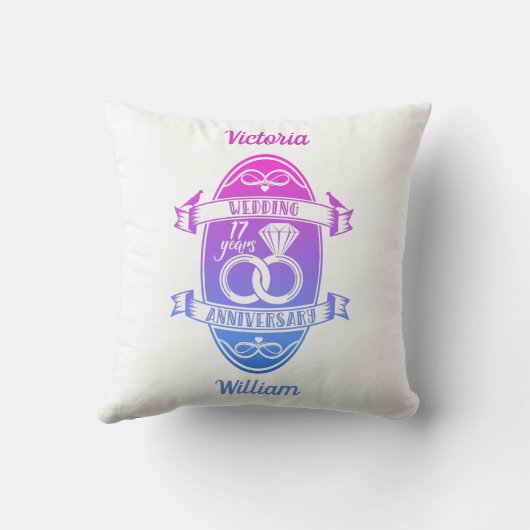 17歳結婚17周年 クッション (裏面)