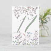 17番の野生の花の結婚式テーブル（両面） 招待状 (スタンド正面)