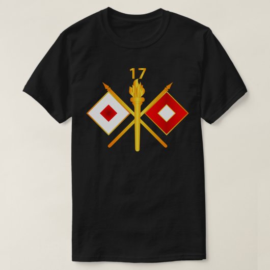 17番目の信号大隊（ユニット番号分岐をテキストに変換） Tシャツ (デザイン正面)